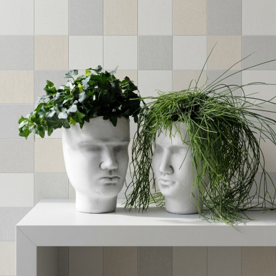 Design flower pot top plant container vessel figure decor pots face sculpture