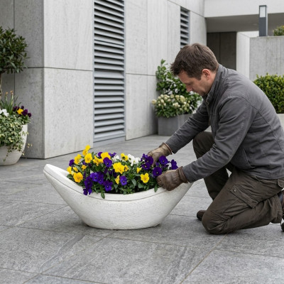 Flower pot planter decoration natural vases garden figure flower pots