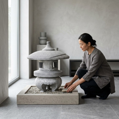 Japanese Garden House Decoration Statue Nature Figures Figure White Statues