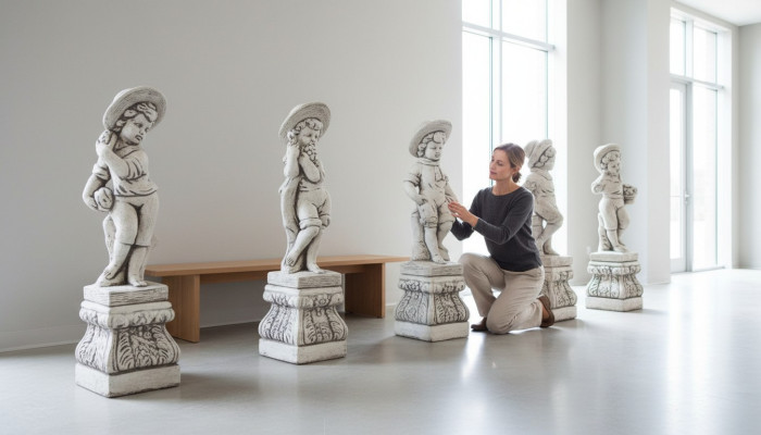 Young 70cm Figure Statue Figures Sculpture Statues Garden White Decoration