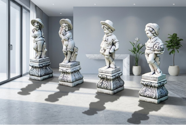 Young 70cm Figure Statue Figures Sculpture Statues Garden White Decoration