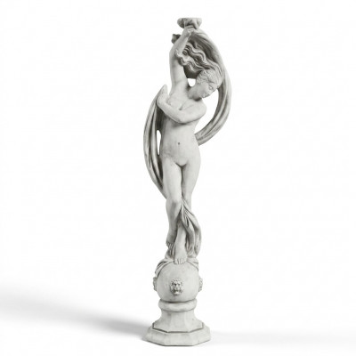 Figure Statue XXL Garden Figure Water Column Sculpture Statues