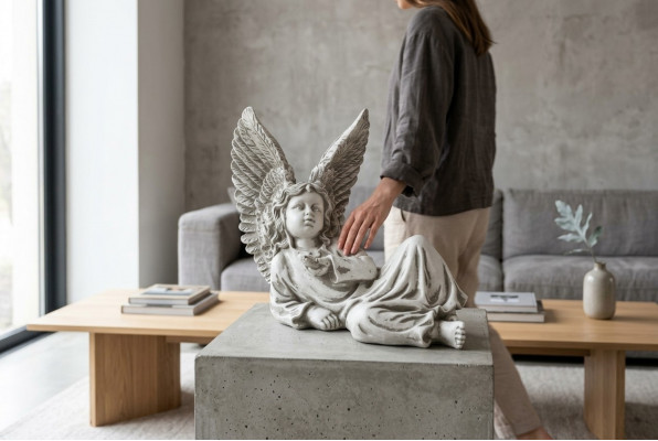 Angel 27cm Sculpture Design Figure Statue Garden Figures Decorative Statues
