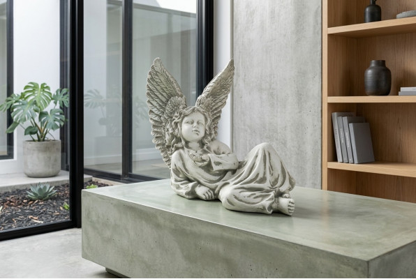Angel 27cm Sculpture Design Figure Statue Garden Figures Decorative Statues