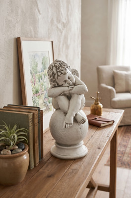 Grave decoration grave decor stone decoration angel figure sculpture God holy