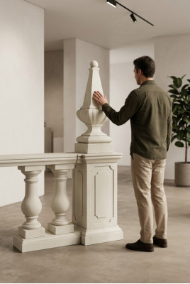 Decoration Cone Columns Stone Antique Style Roman Stands Decoration
