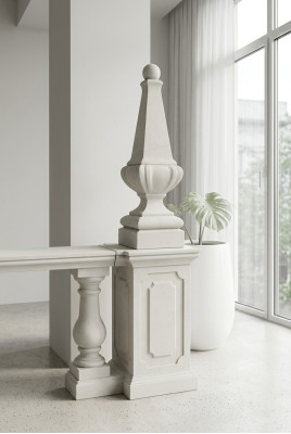 Decoration Cone Columns Stone Antique Style Roman Stands Decoration
