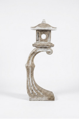 Japanese garden lamp decoration white lighting nature bird bath