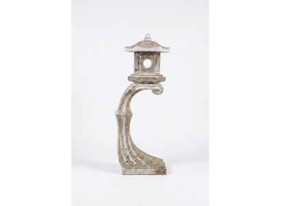 Japanese garden lamp decoration white lighting nature bird bath