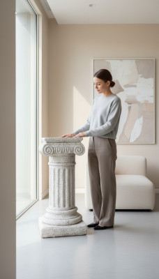 Decorative Column Pillars Stone Antique Style Roman Decor White Stand Pedestal
