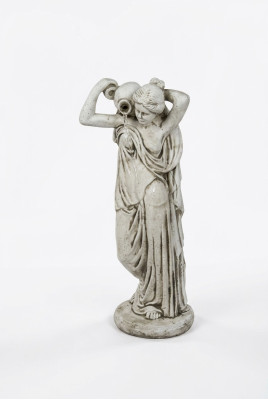 Garden sculpture "Lady Fontaine" 76cm pond figure human stone cast