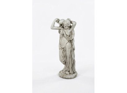 Garden sculpture "Lady Fontaine" 76cm pond figure human stone cast
