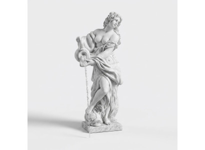 Garden Figure "Lady Fontaine" 140cm Pond Figure Human Stone Cast