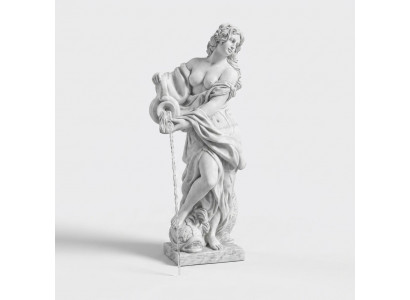 Garden Figure "Lady Fontaine" 140cm Pond Figure Human Stone Cast