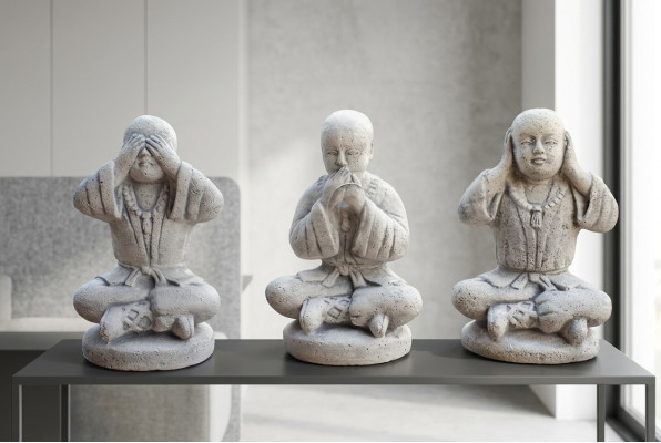 25cm Shaolin Kung Fu Figurine Statue Fighter Figurines Decorative White Statues