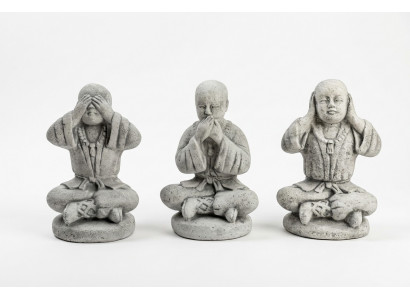 25cm Shaolin Kung Fu Figurine Statue Fighter Figurines Decorative White Statues