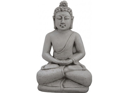 Buddha sculpture with a stone look. Decorative large sculpture for garden figure