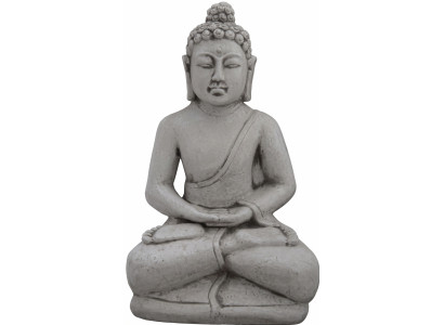 Buddha sculpture with a stone look. Decorative large sculpture for garden figure
