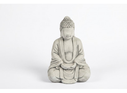 Buddha sculpture in stone look. Large sculpture for garden decoration figurine.