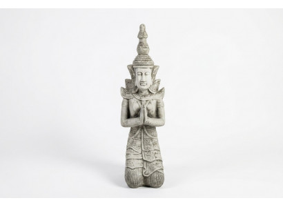 Buddha sculpture with a stone look. Large figure sculpture for garden decorative.