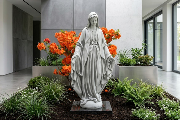 Mother Jesus Mary Statue Grave Sculpture Holy Figure Garden Decoration 100cm