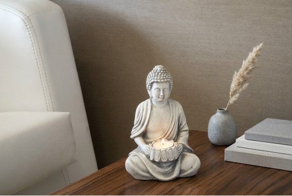Buddha sculpture tealight candle holder large sculpture garden