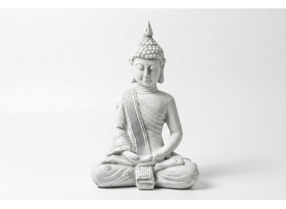 Decorative Buddha sculpture in stone look. Large sculpture for the garden.