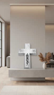 Grave Angel Cross Guardian Angel Grave Decoration Stone Figure Statue