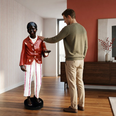 Design of Dark-skinned Figure Statue Sculpture Figures Sculptures Decoration Decor