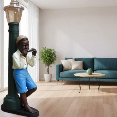 Design boy with harmonica figure statue sculpture figures sculptures 7078 new