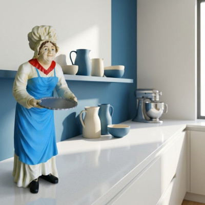 Serving Stand Grandmother Figure Statue Sculpture Figures Sculptures Decoration