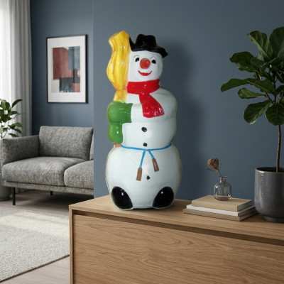 Design Snowman Figure Statue Sculpture Figures Sculptures Decoration Deco 8847