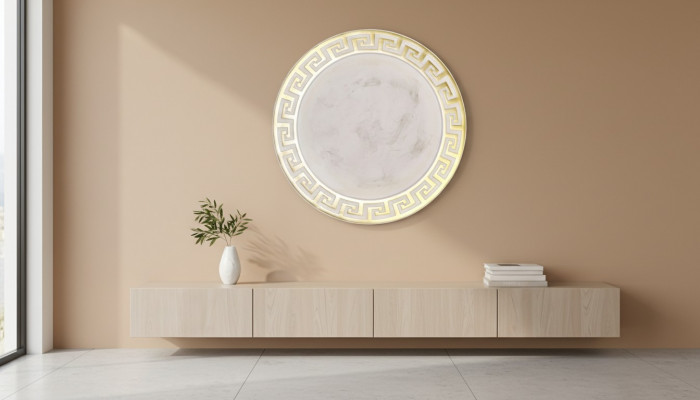 Medusa Round Mirror Bath Greek Design Round Wall Mirror 6608 100cm New