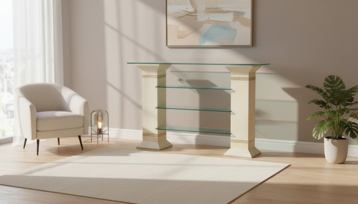Design showcase cabinet glass column display cabinets shelves cabinet living room 1865