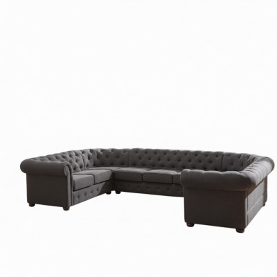 XXL Big Chesterfield Living Landscape Couch Sofa Upholstery Corner Seat U-Shape Sofas New