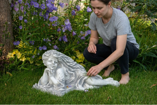 Garden statue angel garden 26cm pond figure people stone cast