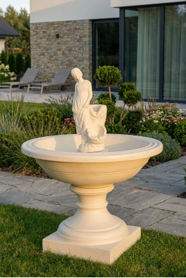 Fountain Garden Pond Fountain 136cm Stone Fountain Garden Fountain New