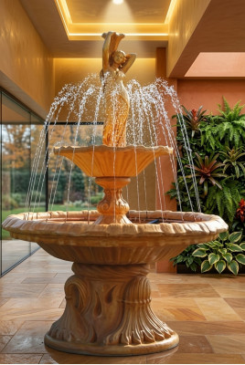 Fountain Garden Pond Fountain 215cm Stone Fountain Garden Fountain Fountain New