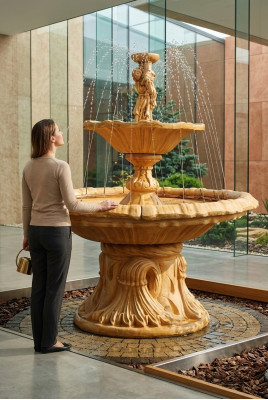 Decorative fountain, figurine fountain, decor, garden, fountain, pond, SHELLA