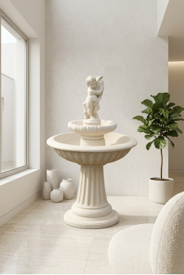 Decorative fountain, spring fountain 140cm sculpture fountain, garden decoration, fountain pond, new.
