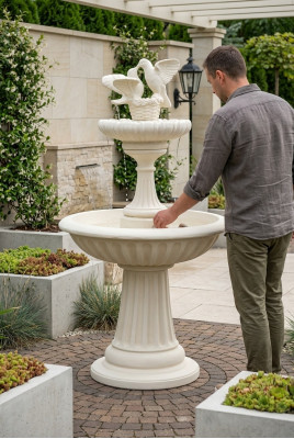 Decorative fountain sculpture 171cm fountain decor garden fountain pond new