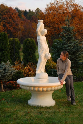 Decorative Fountain Figure 206cm Fountain Decoration Garden Fountain Pond