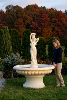 Ornamental Fountain Fountain Figure 164cm Fountain Decoration Garden Fountain Pond
