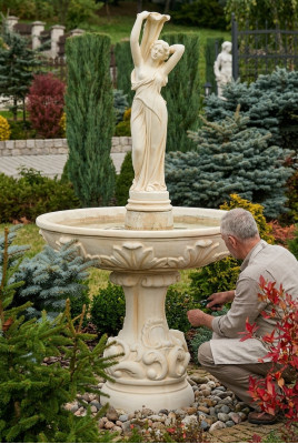 Decorative fountain sculpture 180cm fountain decoration garden fountain pond new