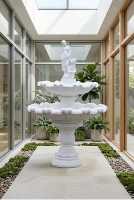Decorative fountain figure fountain decoration garden fountain pond 197cm