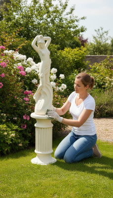 Column columns for figure sculpture figures statue terrace design garden decoration