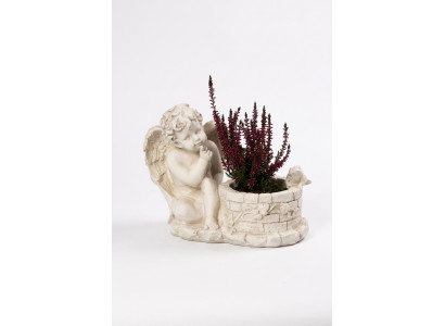 Box flowers tub planting vessel grave decoration garden ornament statue stone