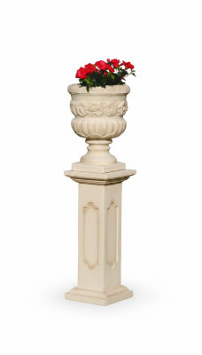 Flower basket, box, flower vase, vessel, garden, terrace, decoration, statue, figurines.
