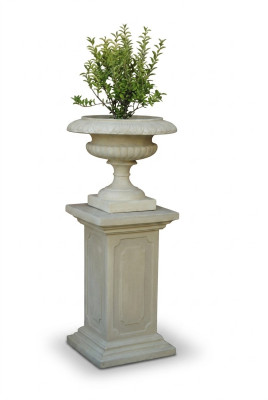 Flower basket, flower vase, vessel, garden box, terrace, decoration, statue, figures