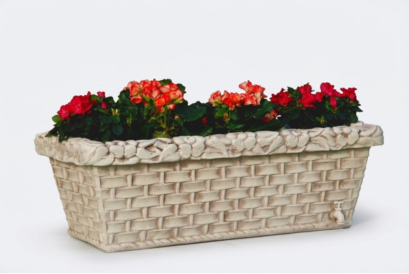 Garden flower basket, flower container, terrace decoration, statue figures, flower box
